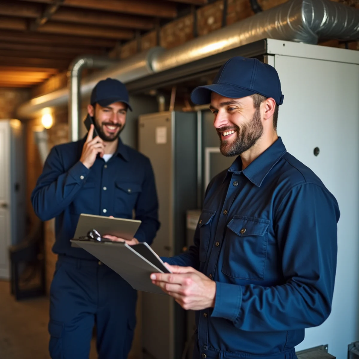 Friendly J&S HVAC Expert technician answering a service call in Queens, NY