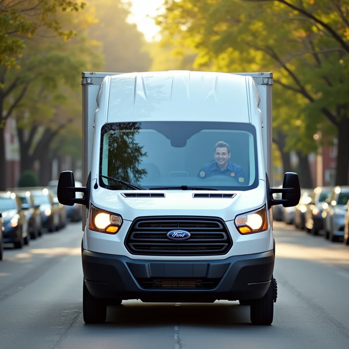 J&S HVAC Expert service van on a New York City residential street